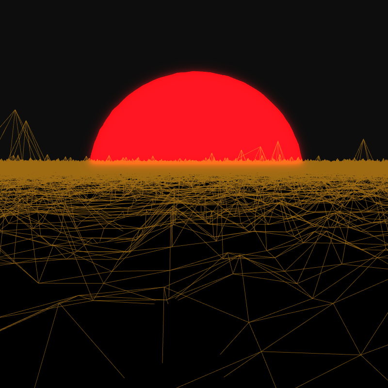 Generative Retrowave Field #101 static token preview