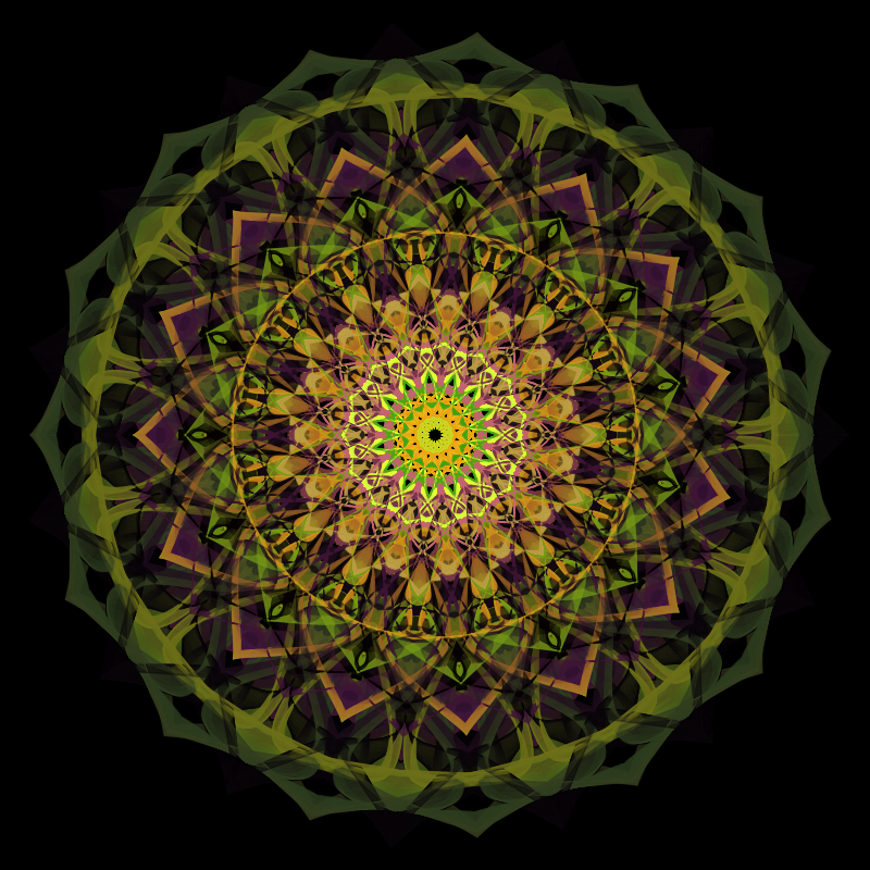 Morphing Mandala - #fxhashturnsone charity #38 static token preview