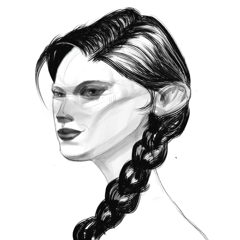 Sketch Woman #5 static token preview