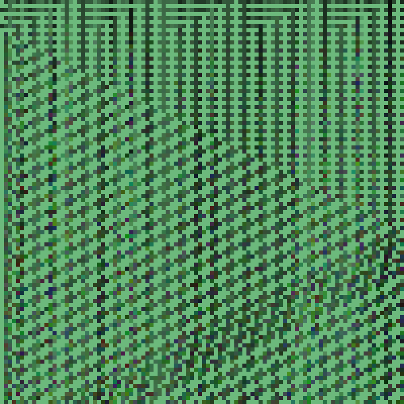 Colored Elementary Cellular Automaton #357 static token preview