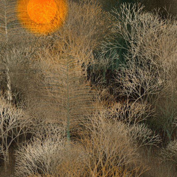 Moonlit Native Bush #25 static token preview