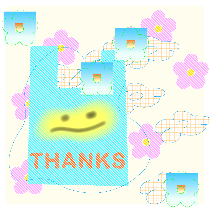 thanks bag and flowers #72 static NFT preview