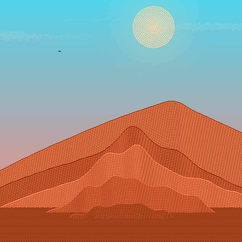 Painted Mountain Sunset #34 static NFT preview
