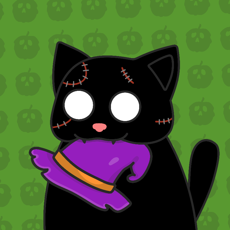 Addams Cat #89 static token preview