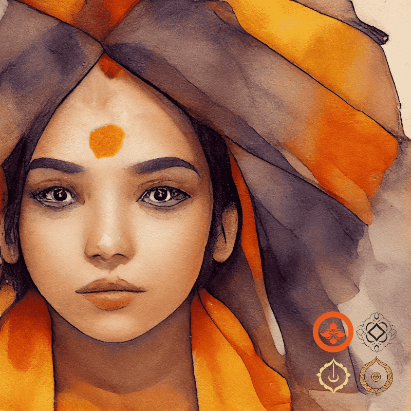 Hindu girl meditating #11 static token preview