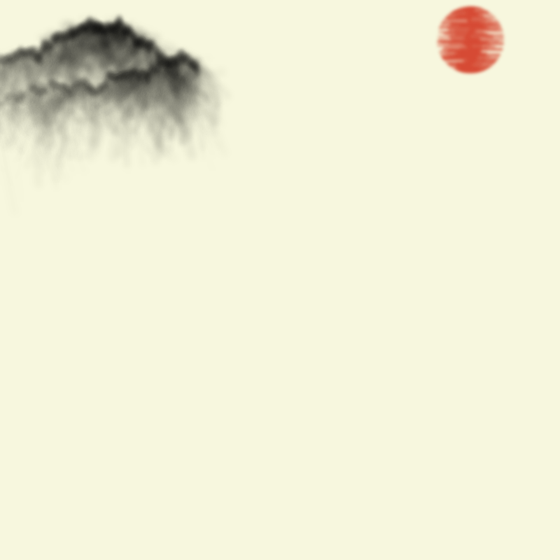 Sumi-E Mountains & Bamboo #30 static token preview