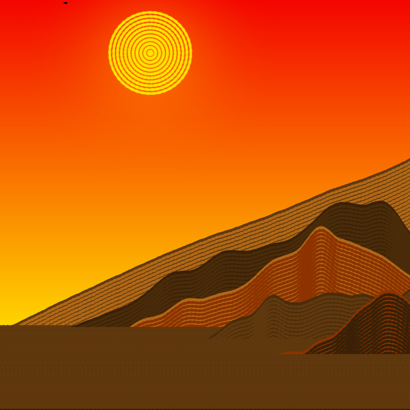 Painted Mountain Sunset #29 static NFT preview