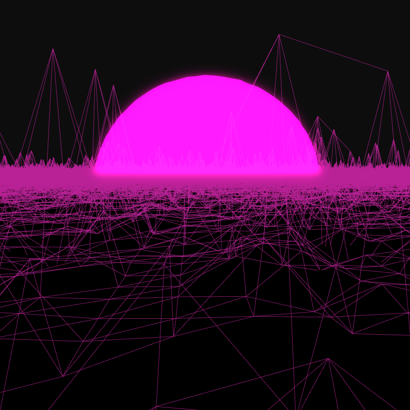 Generative Retrowave Field #124 static token preview