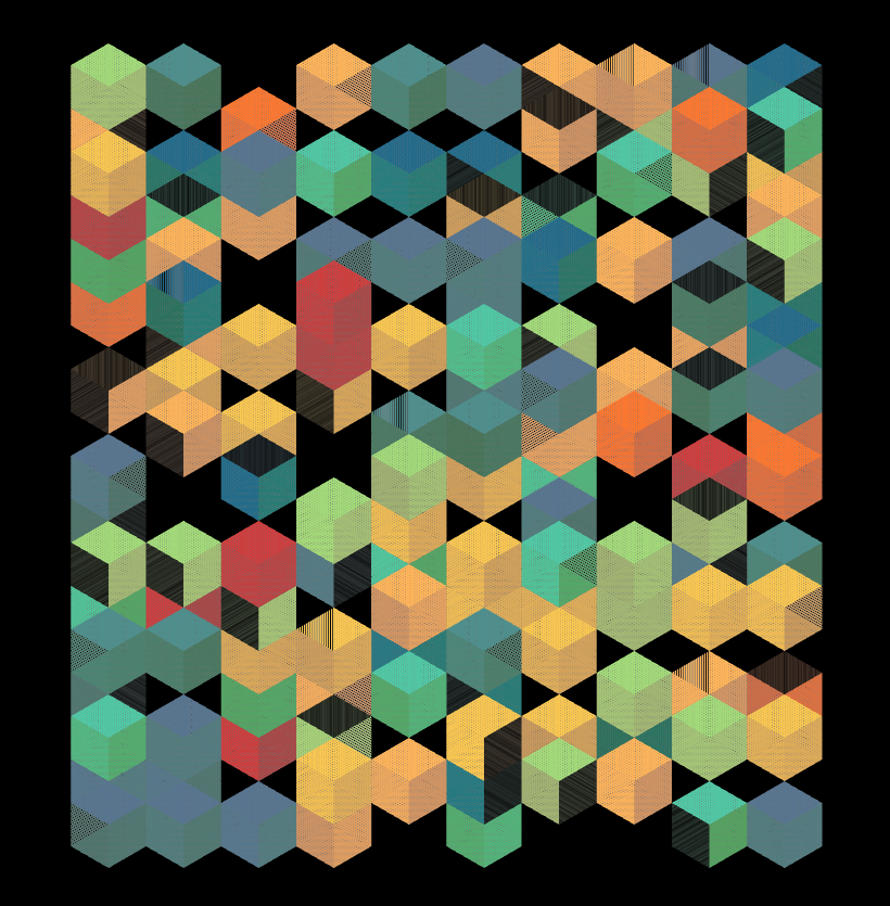 Stacked Cubes #96 static token preview