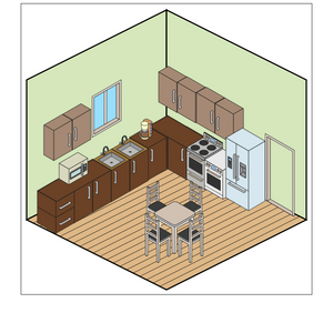 Isometric Kitchen Interior project preview