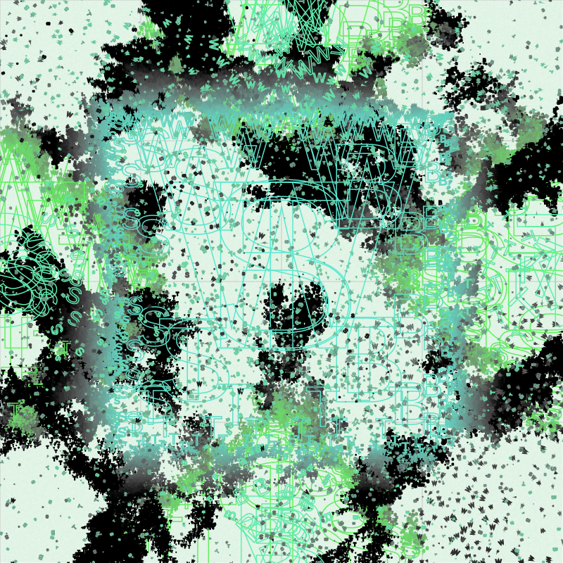 WTBS Logo with Fractals #184 static NFT preview