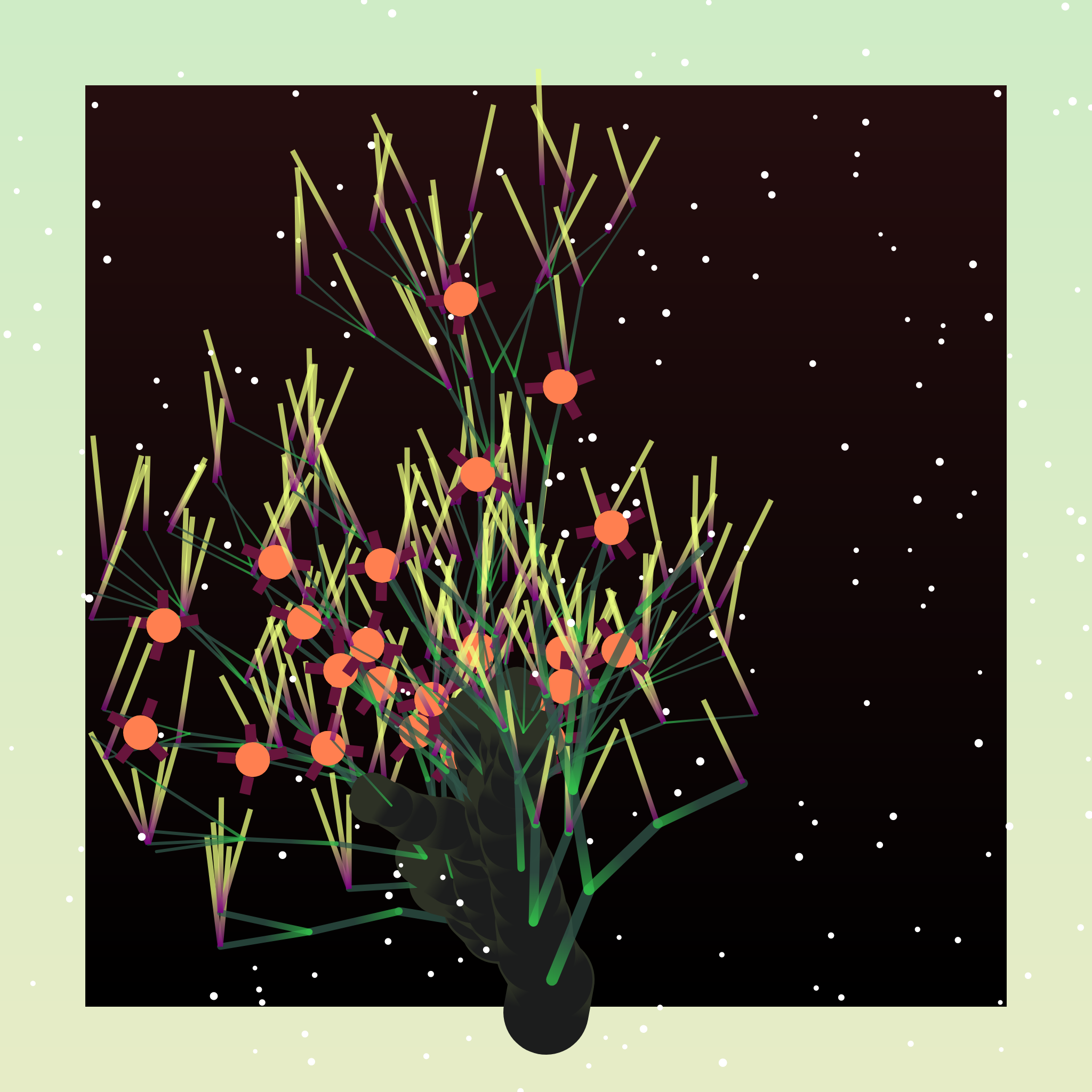 Some generative winter trees #56 static NFT preview