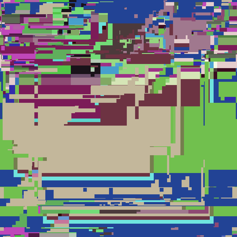 Cascade automata, pixel nature #35 static NFT preview