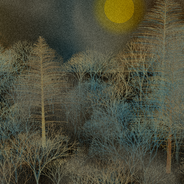 Moonlit Native Bush #51 static token preview