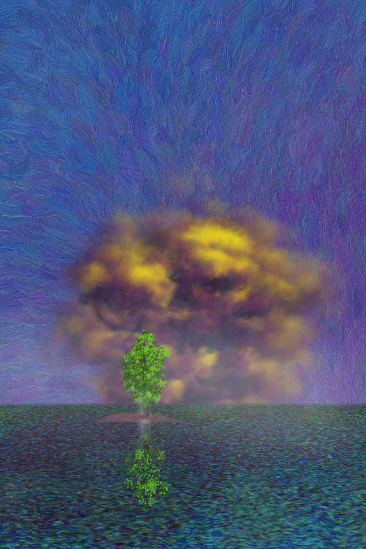 Tree and Cloud #66 static NFT preview