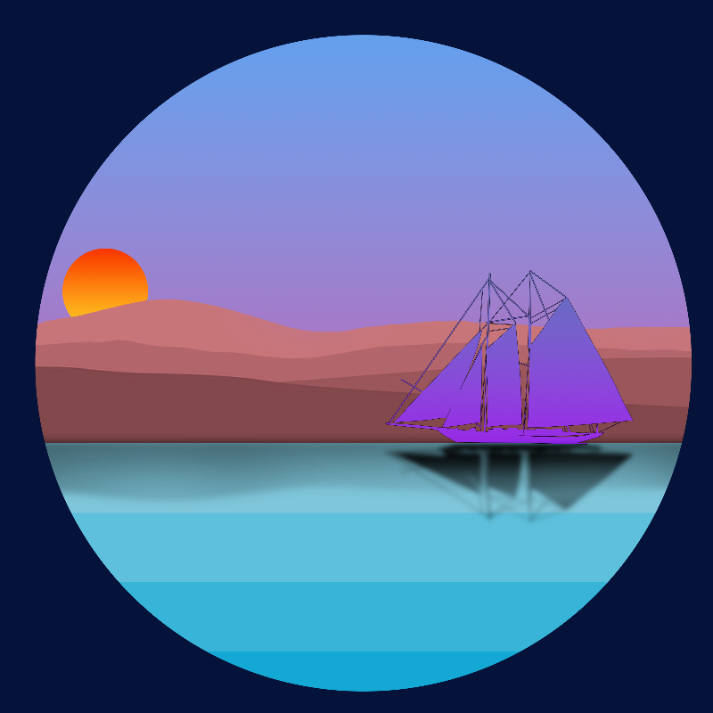 Boat on the sea #11 static token preview