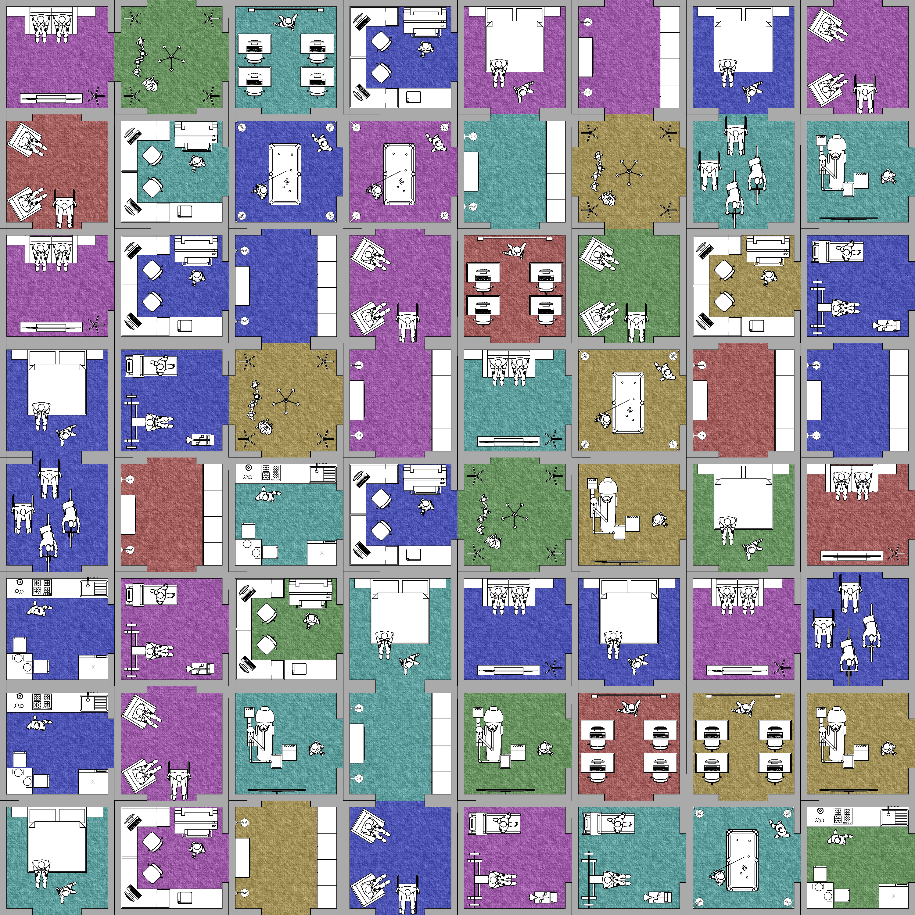 Harlequin block building #44 static token preview