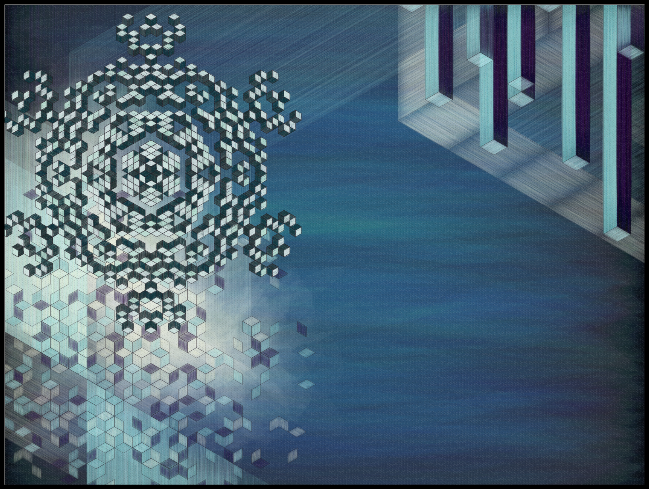 View From Our Window Depicted In Rhombuses #48 static NFT preview