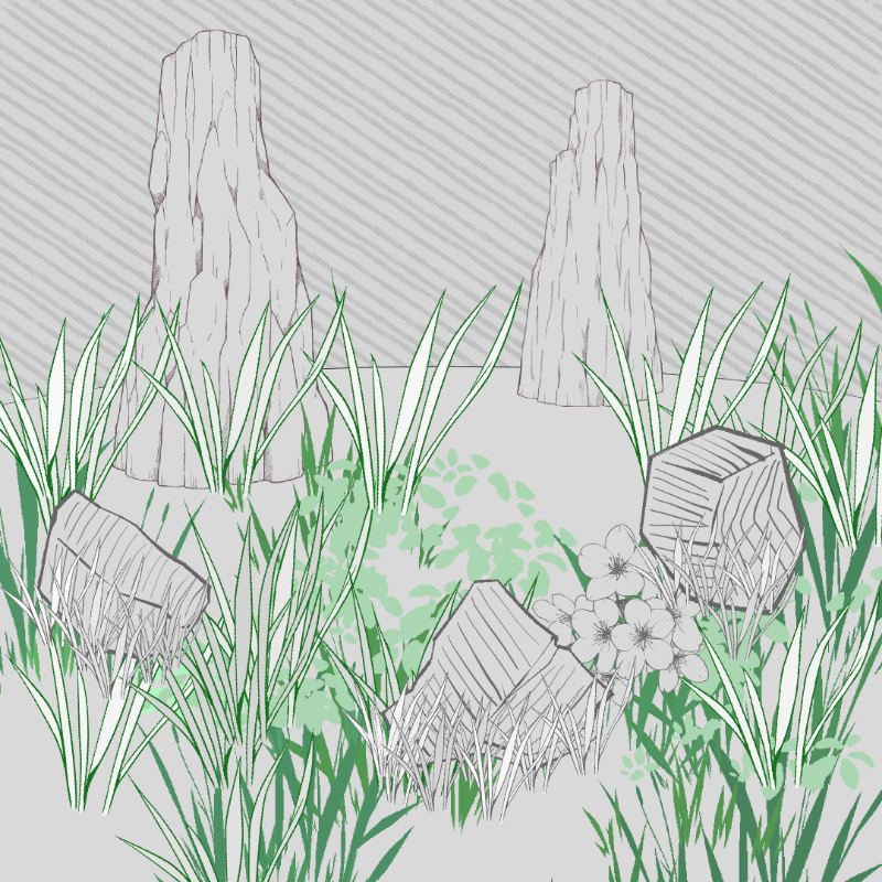Wild Grass and Rubble #132 static token preview