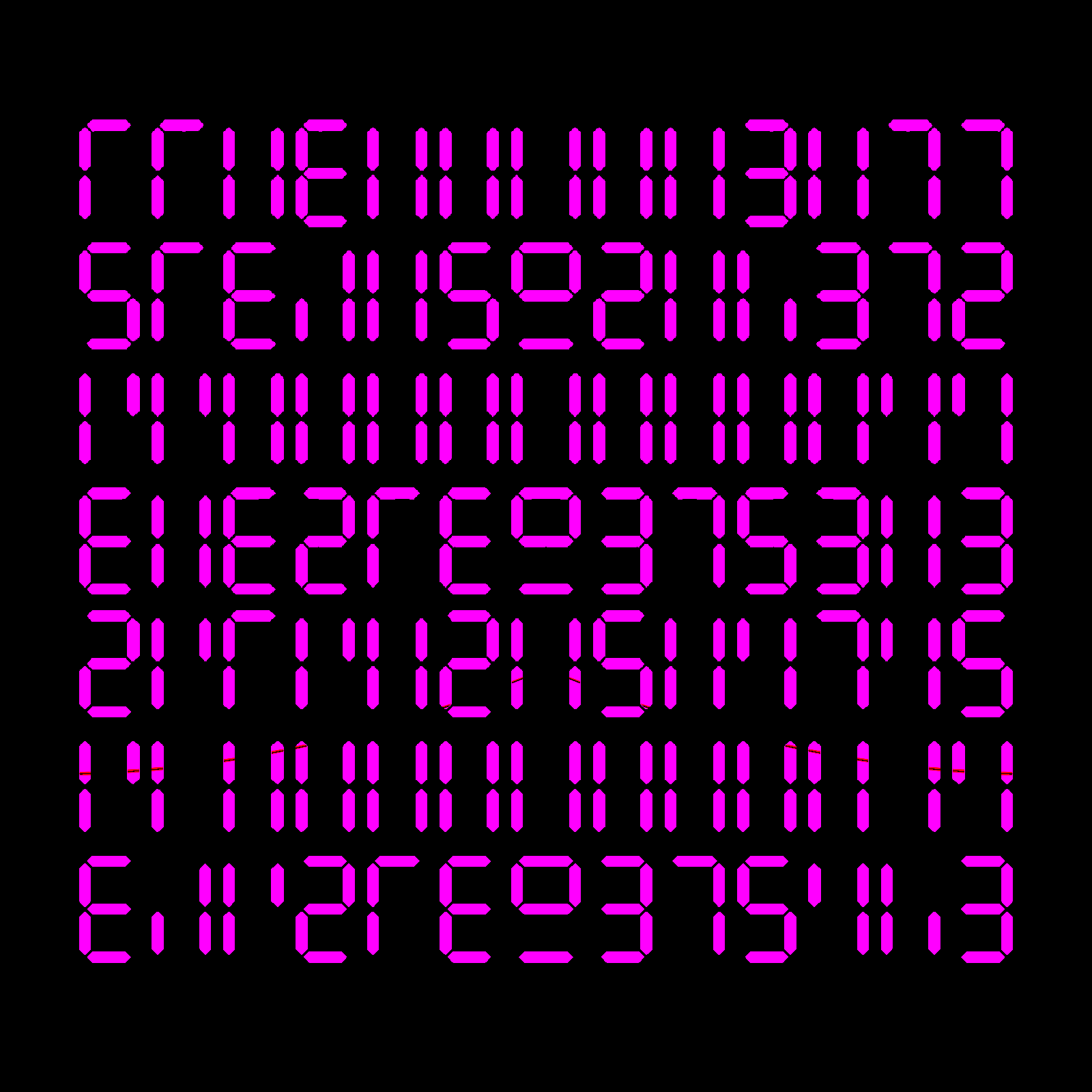 Digits #1216 static NFT preview