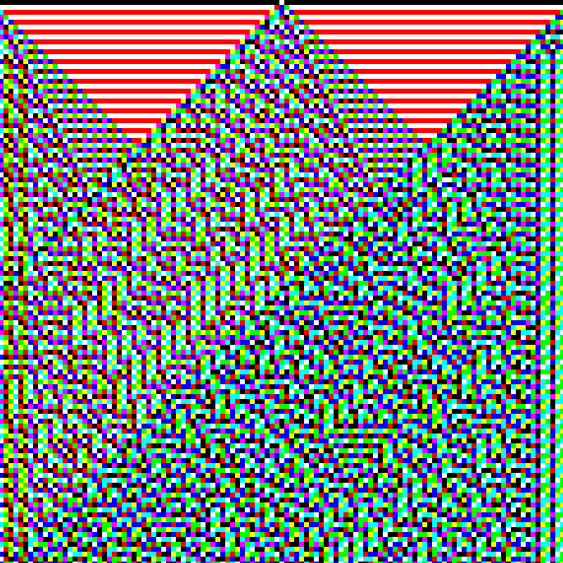 RGB Elementary Cellular Automaton #499 static token preview