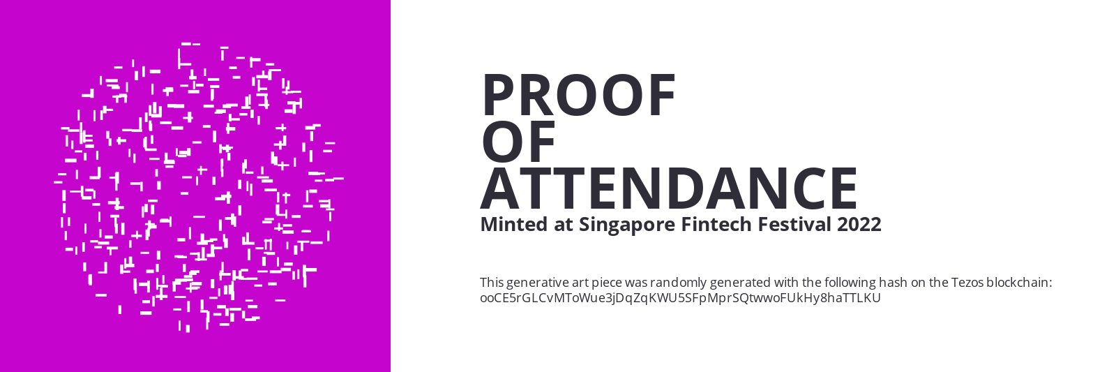 SFF2022 Proof of Attendance Token #734 static token preview