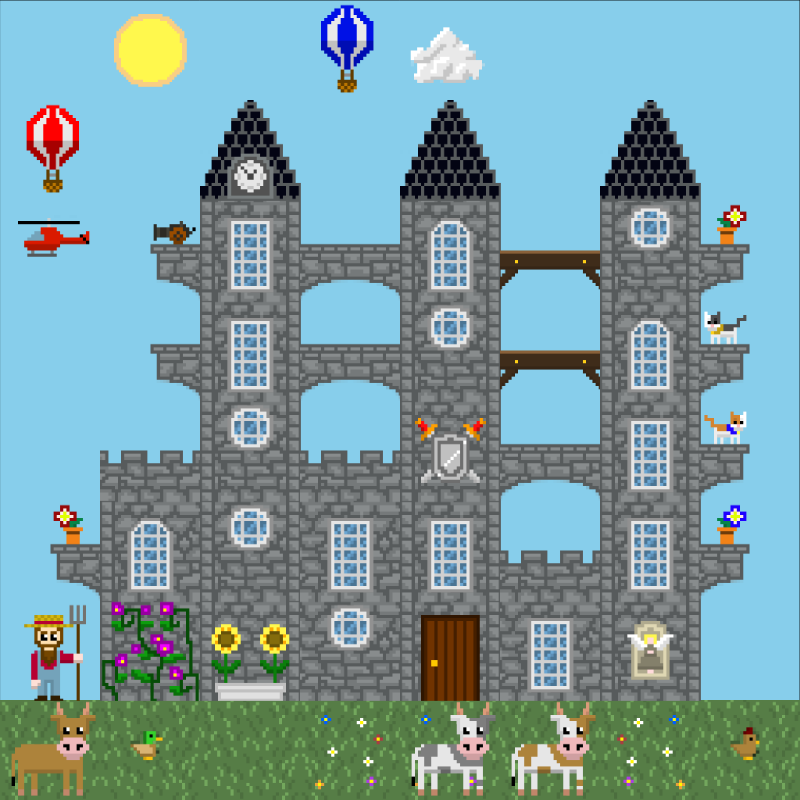 2D Mansion #154 static NFT preview