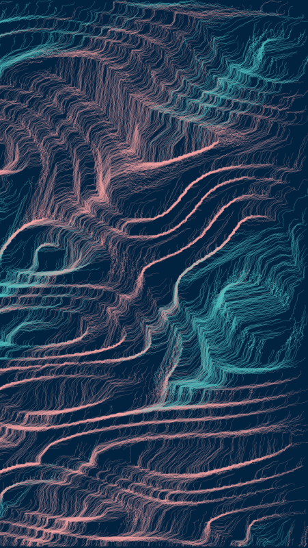 Algoscapes | Rock-face #440 static NFT preview