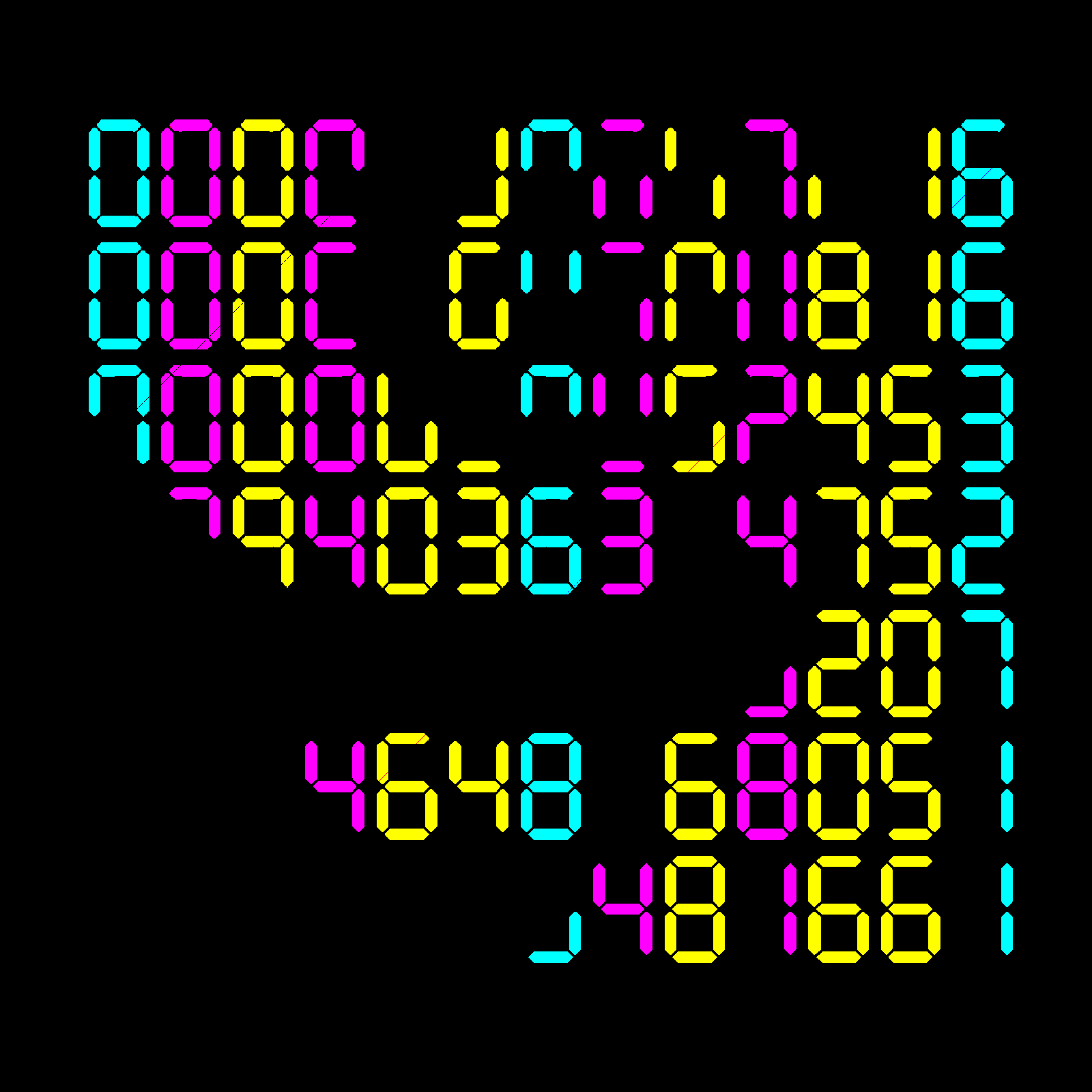 Digits #1012 static NFT preview