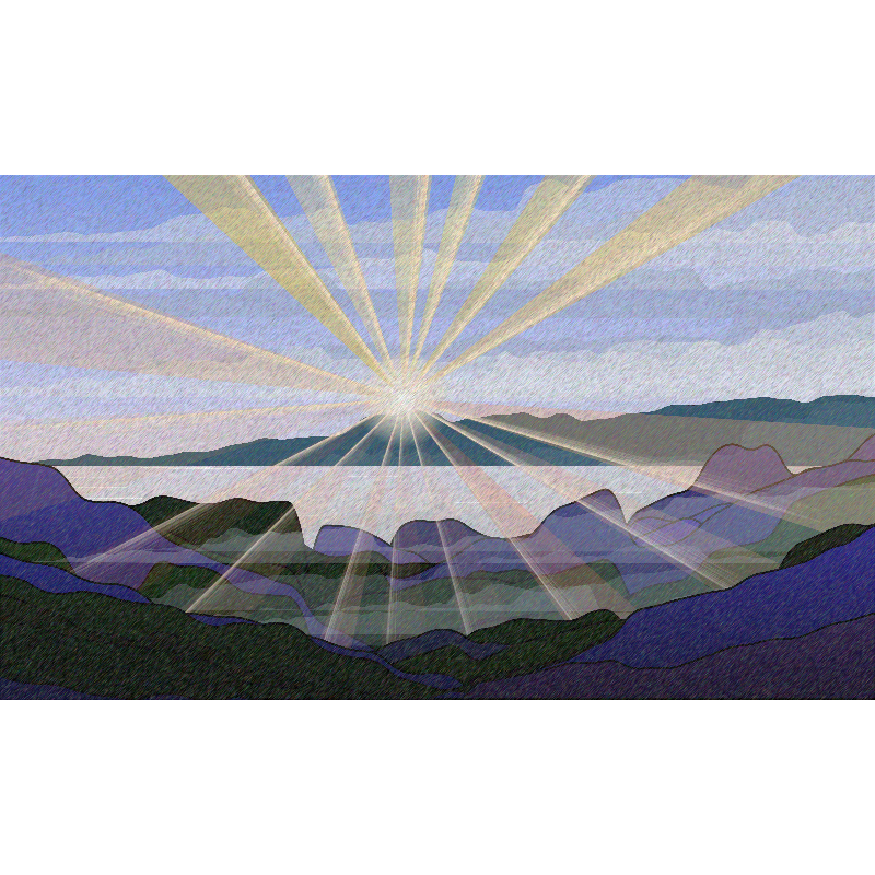 Sunrise over a Mountain Lake #58 static NFT preview