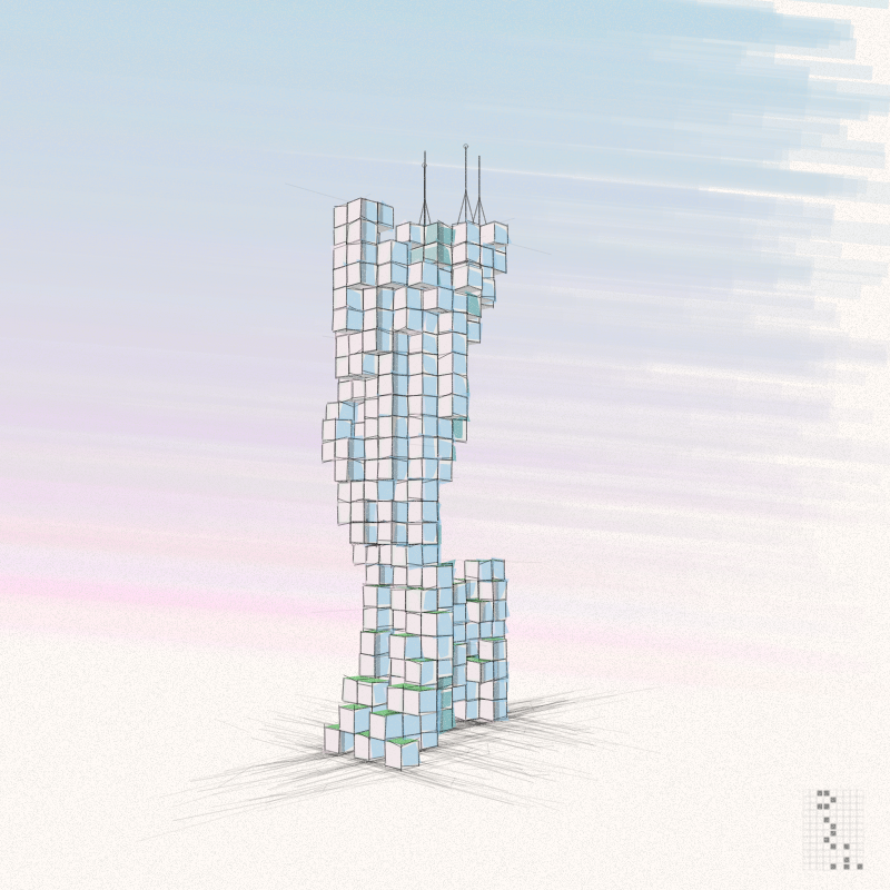 Cellular Skyscrapers #98 static NFT preview