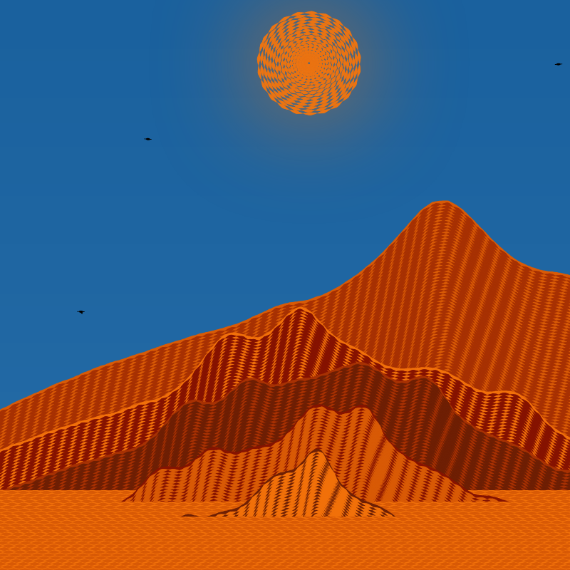 Painted Mountain Sunset #245 static NFT preview