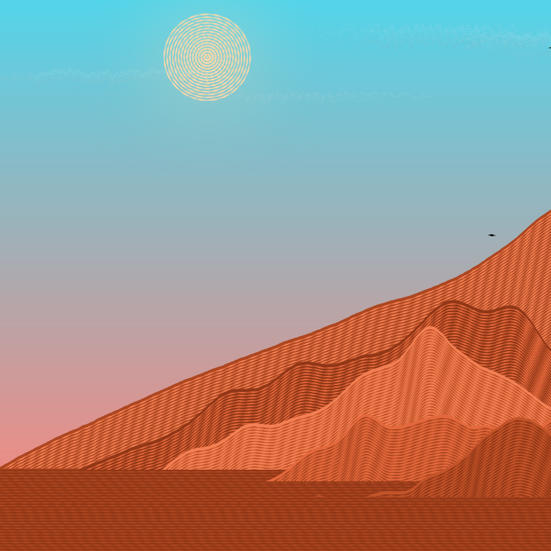 Painted Mountain Sunset #132 static token preview