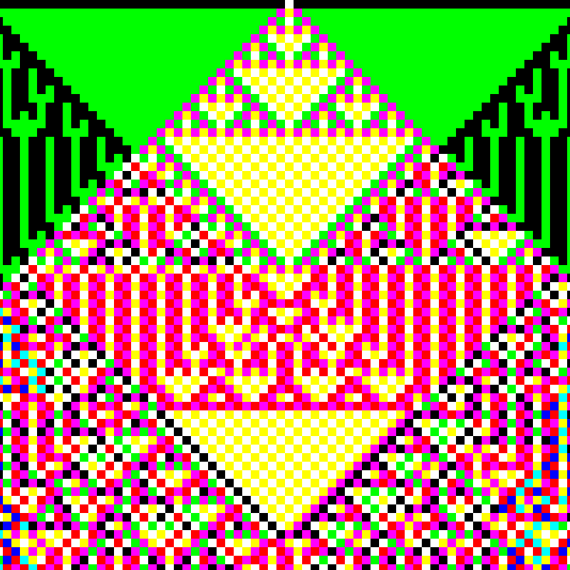 RGB Elementary Cellular Automaton #551 static token preview