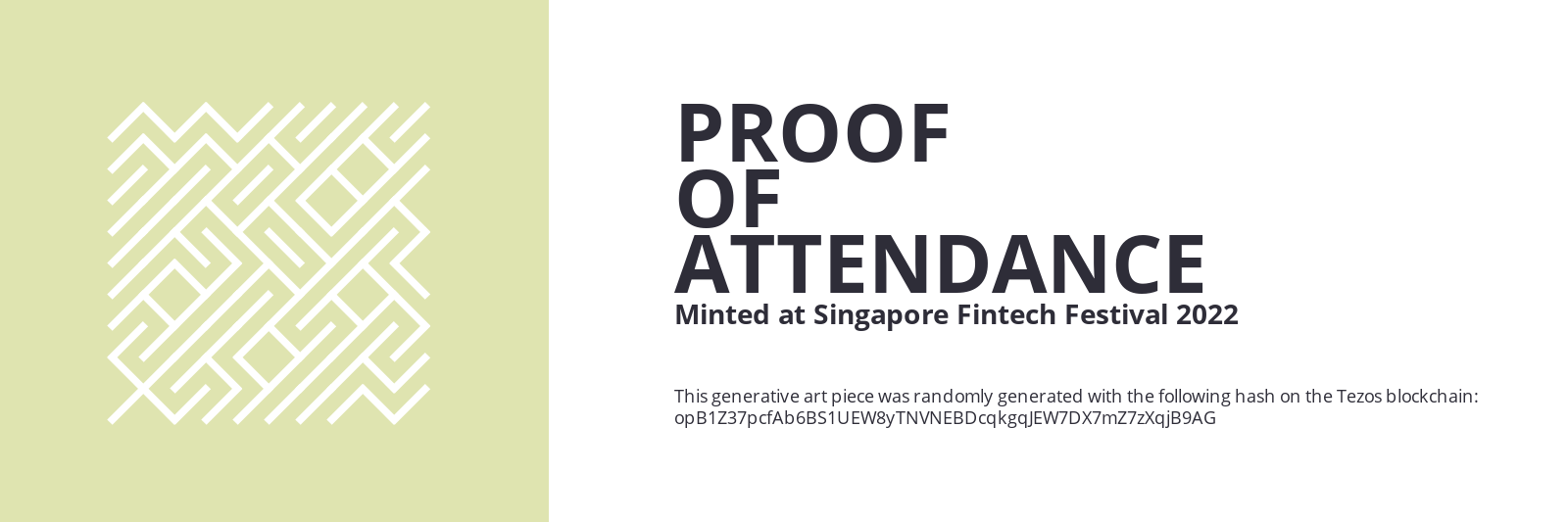 SFF2022 Proof of Attendance Token #50 static token preview