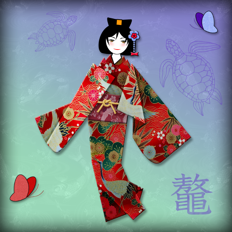 Origami Girls #146 static token preview