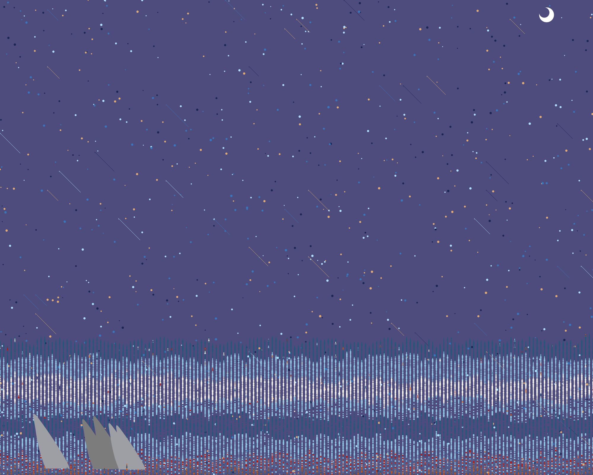 dangerous,ocean,shooting star and night #36 static NFT preview