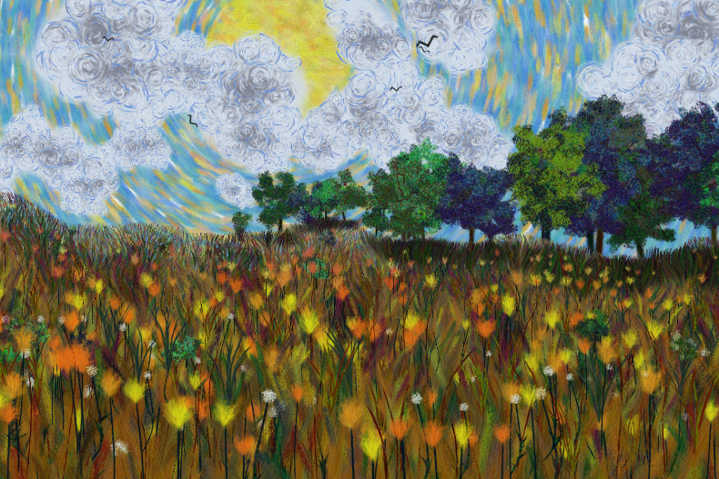 Flowers and Sky #233 static NFT preview