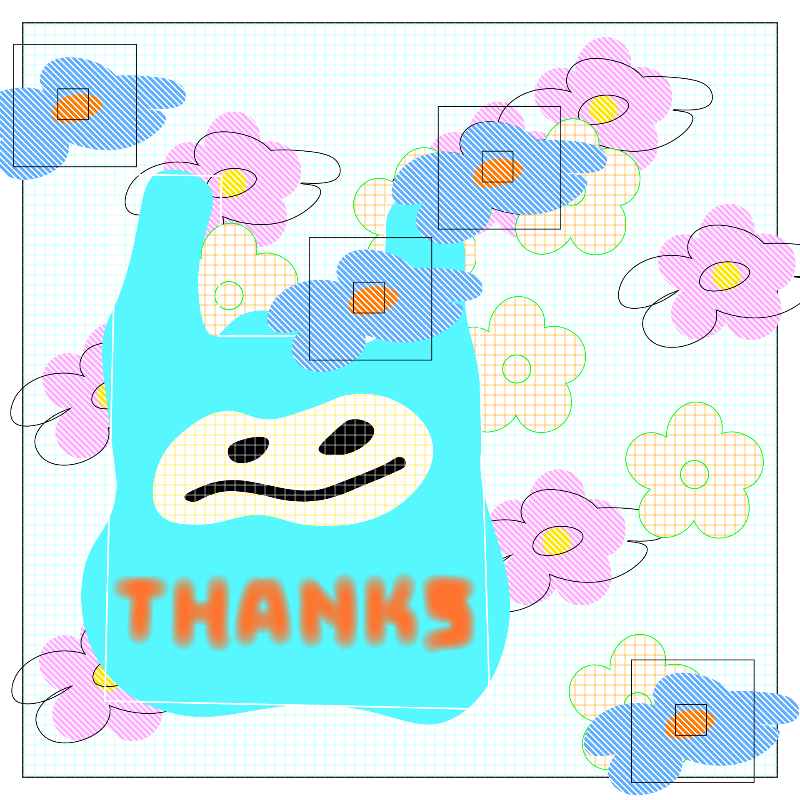 thanks bag and flowers #68 static NFT preview