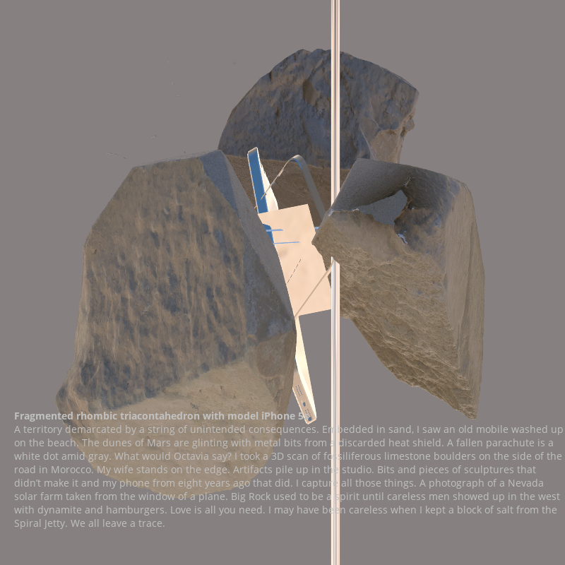 Fragmented triacontahedron with iPhone 5s #37 static NFT preview