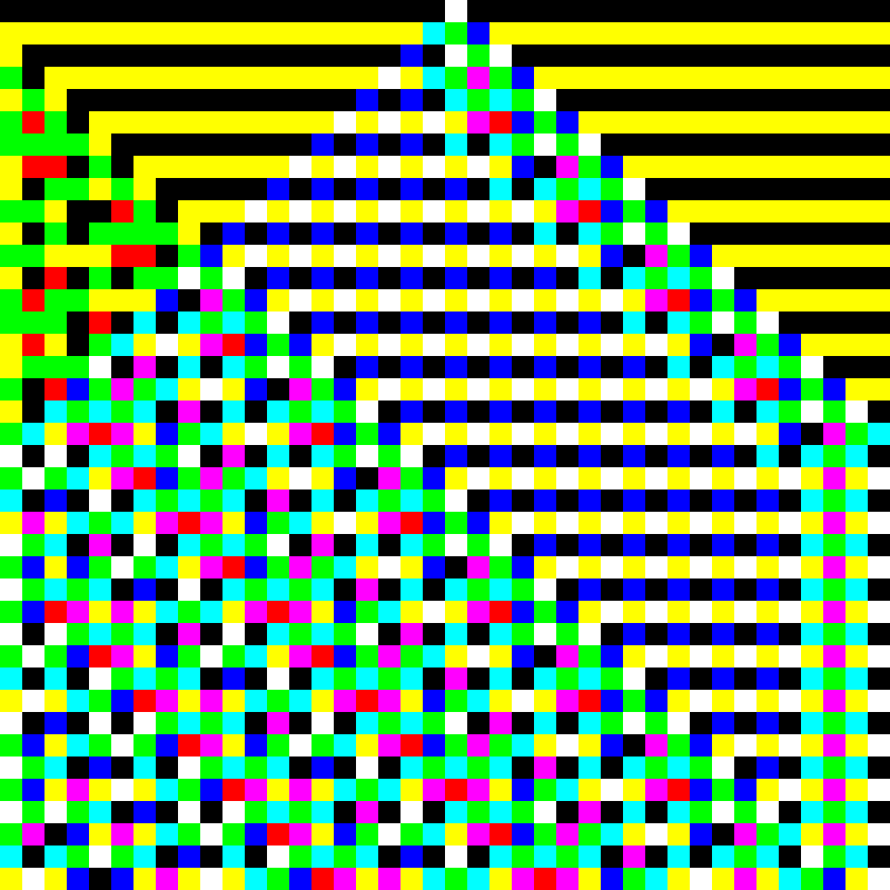 RGB Elementary Cellular Automaton #565 static token preview