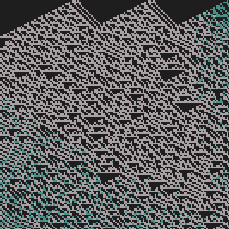 Colored Elementary Cellular Automaton #210 static token preview