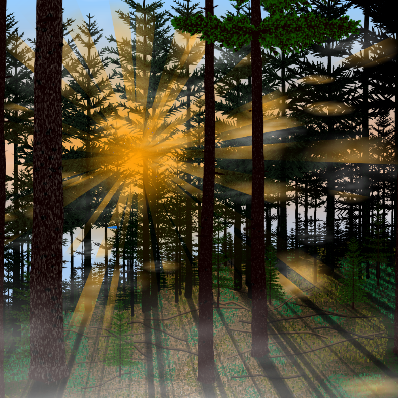 Forest Sunrise #34 static token preview