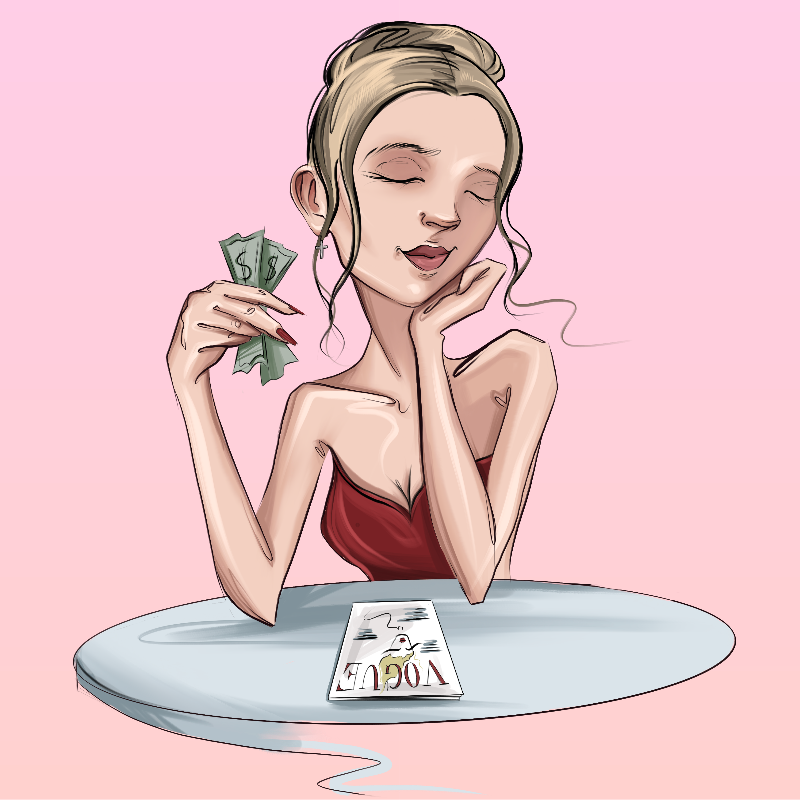 Girl at the table #34 static token preview