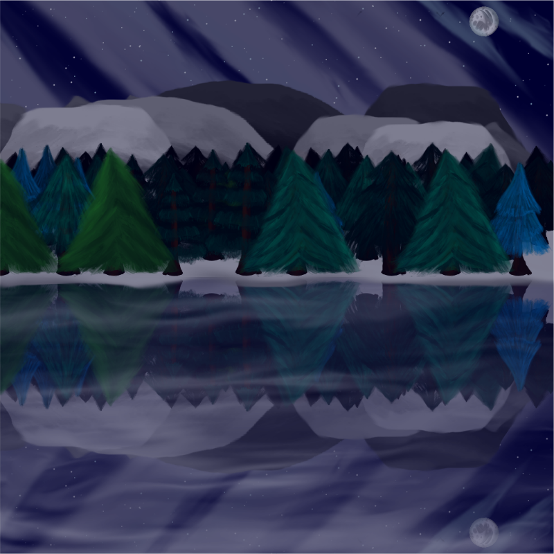 Moony Winter Lake #35 static NFT preview