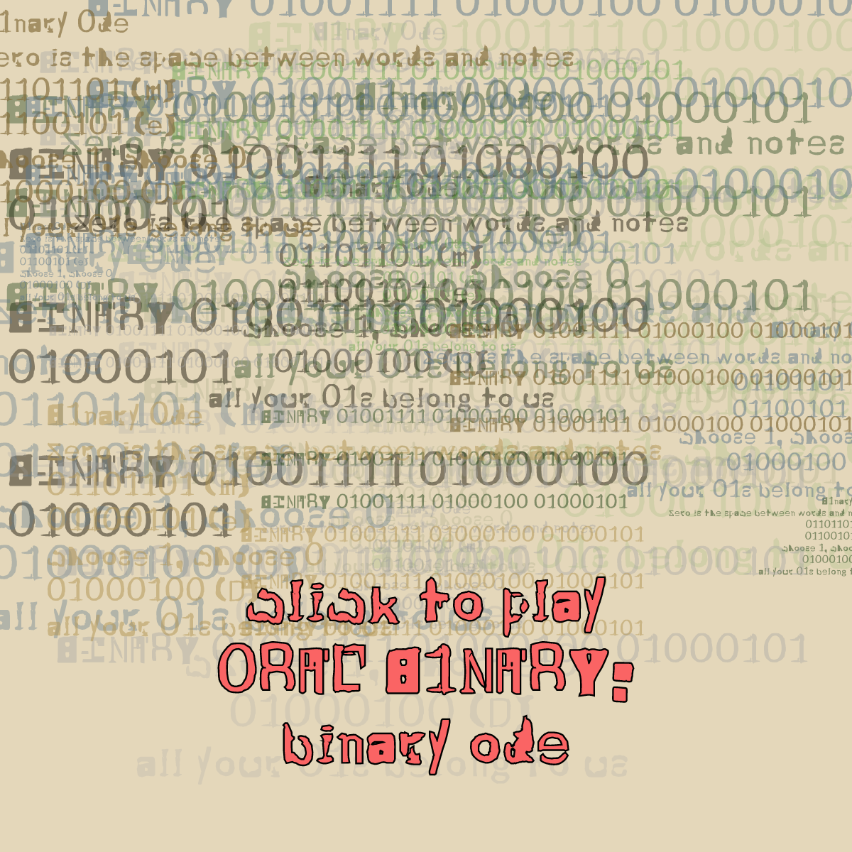 0RAL B1NARY: “BINARY ODE” #232 static token preview
