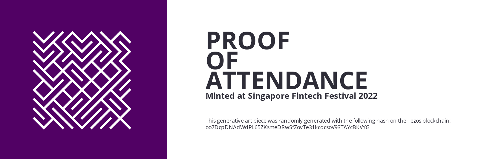 SFF2022 Proof of Attendance Token #1786 static token preview