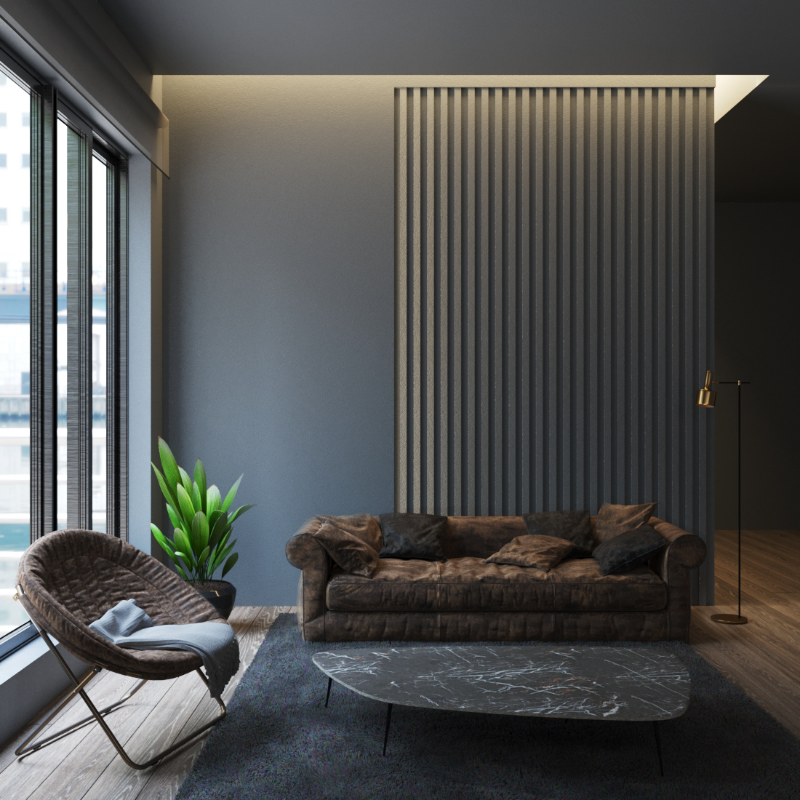 Modern living room GEN #7 static token preview