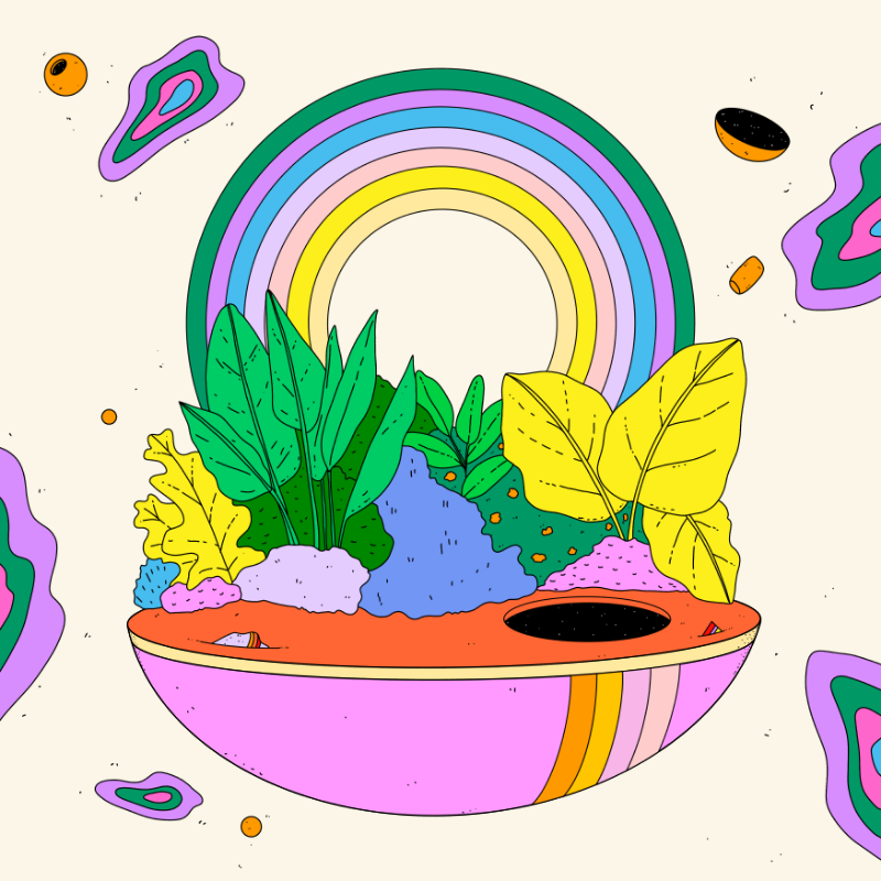 🌈🌴🪐 #232 static NFT preview
