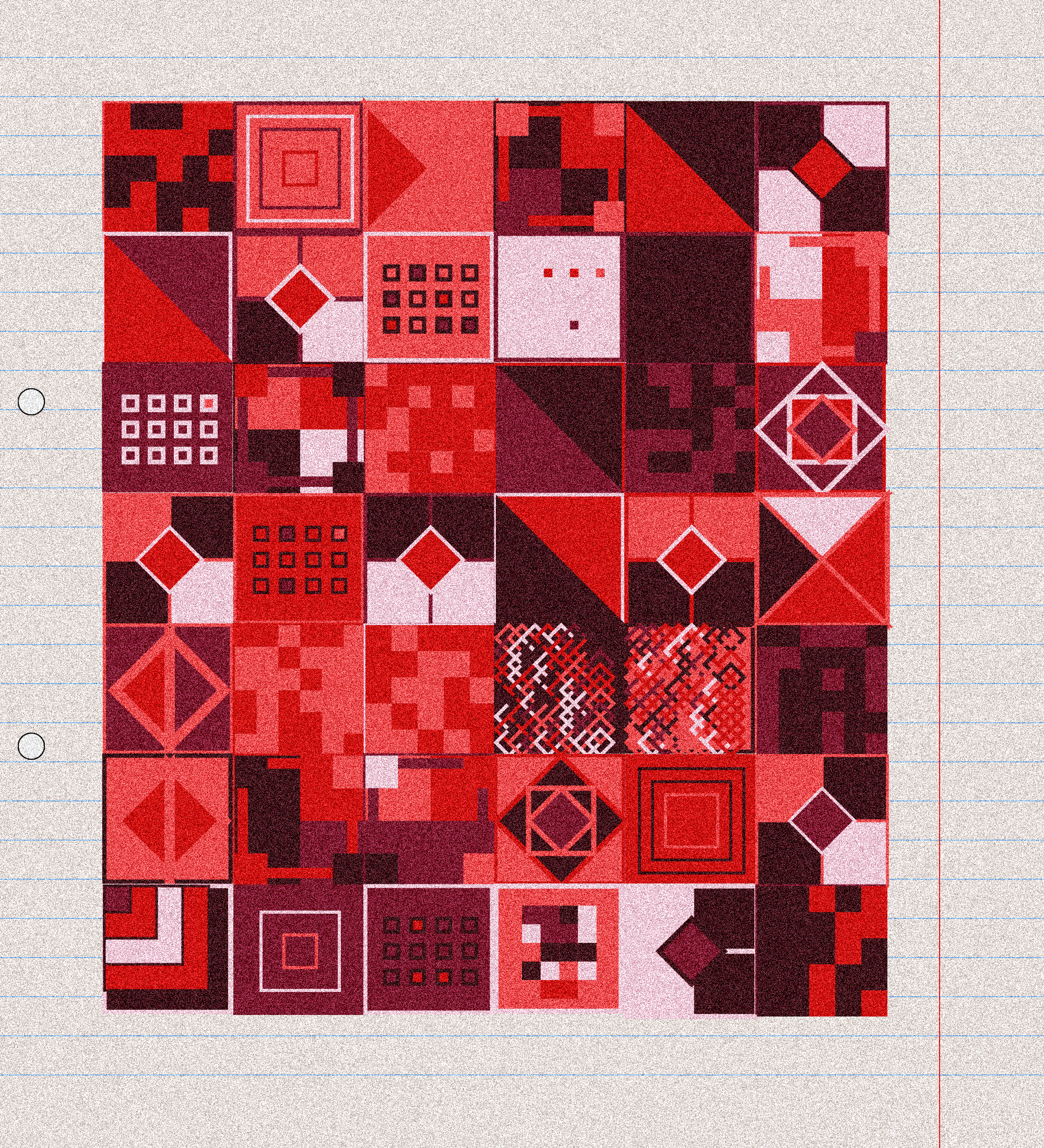 sketchbook page 8: annoying grid #40 static NFT preview